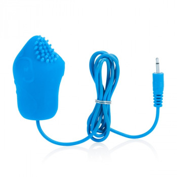 Синее виброяйцо Posh 10 Function Pleasure Pack со съемной насадкой