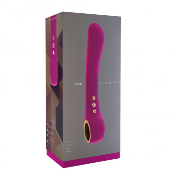 Розовый вибратор Ombra - 21,5 см.