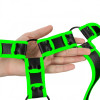 Стильная портупея Body Harness с неоновым эффектом - размер S-M, черный с зеленым