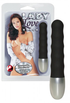 Чёрный мини-вибратор Lady Love - 11 см.
