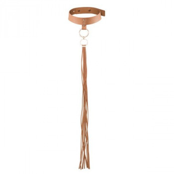 Коричневый ошейник с кистями Tassel Choker