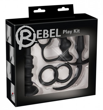 Набор чёрных стимуляторов для анальных удовольствий Rebel Anal Set