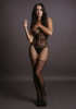Пикантный боди-комбинезон Lace and Fishnet Bodystocking, черный