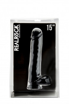 Чёрный фаллоимитатор Realistic Cock 15