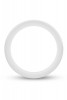 Белое люминесцентное эрекционное кольцо Silicone Glo Cock Ring