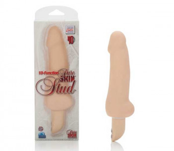 Вибратор Stud 10-Function Pure Skin - 17,25 см.