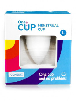 Белая менструальная чаша OneCup Classic - размер L
