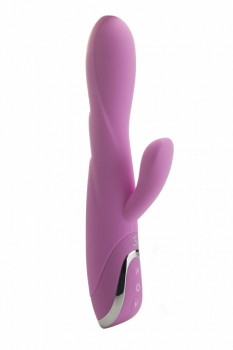 Розовый перезаряжаемый вибратор RechargeableTulip Pink - 21 см.