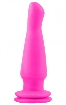 Розовая анальная вибропробка Vibrating Butt Plug - 14,5 см.