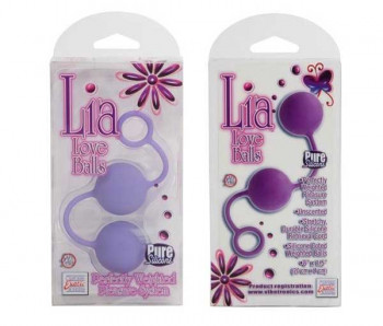 Фиолетовые вагинальные шарики Lia Love Balls