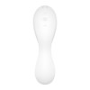 Белый вибратор 3-в-1 Curvy Trinity 5+