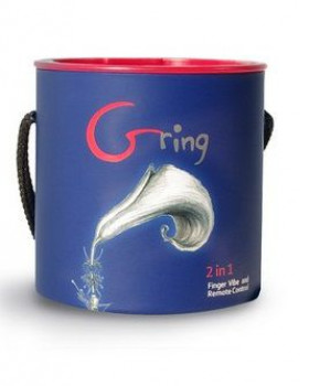 Синий мини-вибратор на палец Fun Toys Gring