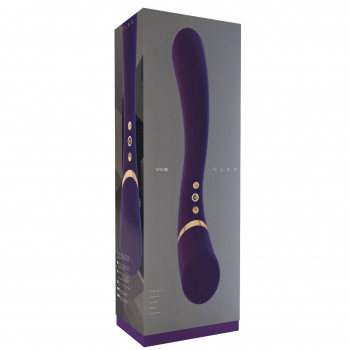 Фиолетовый вибратор Cleo - 27 см.